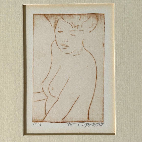 Limited Edition Matted Lithograph Print "Nude" 79/275 By Doug Forsythe - Picture 1 of 3
